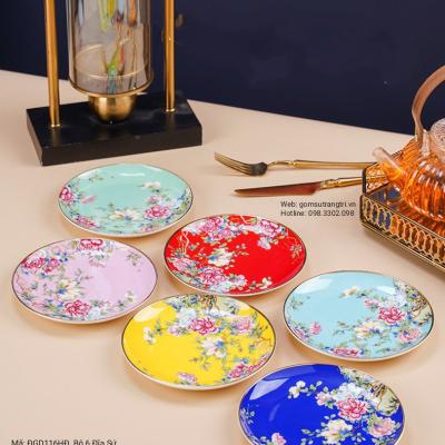 BỘ 6 ĐĨA SỨ HOA KHAI PHÚ QUÝ 6 MẦU CAO CẤP – QUÀ TẶNG ĐẲNG CẤP CHO KHÔNG GIAN
